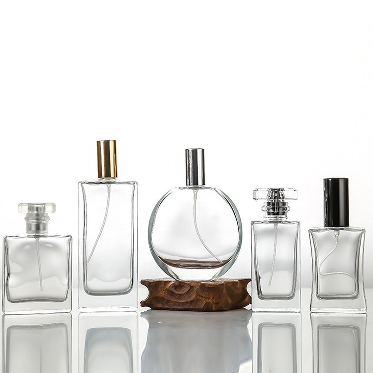 Customized Design Beauty 30Ml Perfume Glass Bottle Spray, Square Perfume Bottles 50Ml Glass