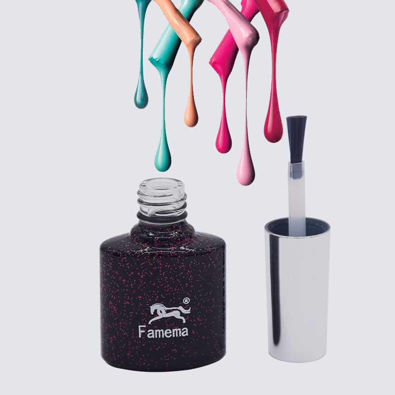 Customized Design Nail Polish Square Bottle Long Round 7ml Nail Polish Bottle