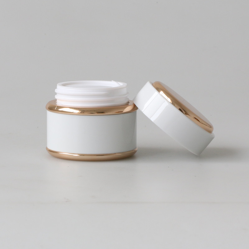 Customized Double Wall 15ml 30ml 50ml white PP Plastic Cosmetic Container and Packaging
