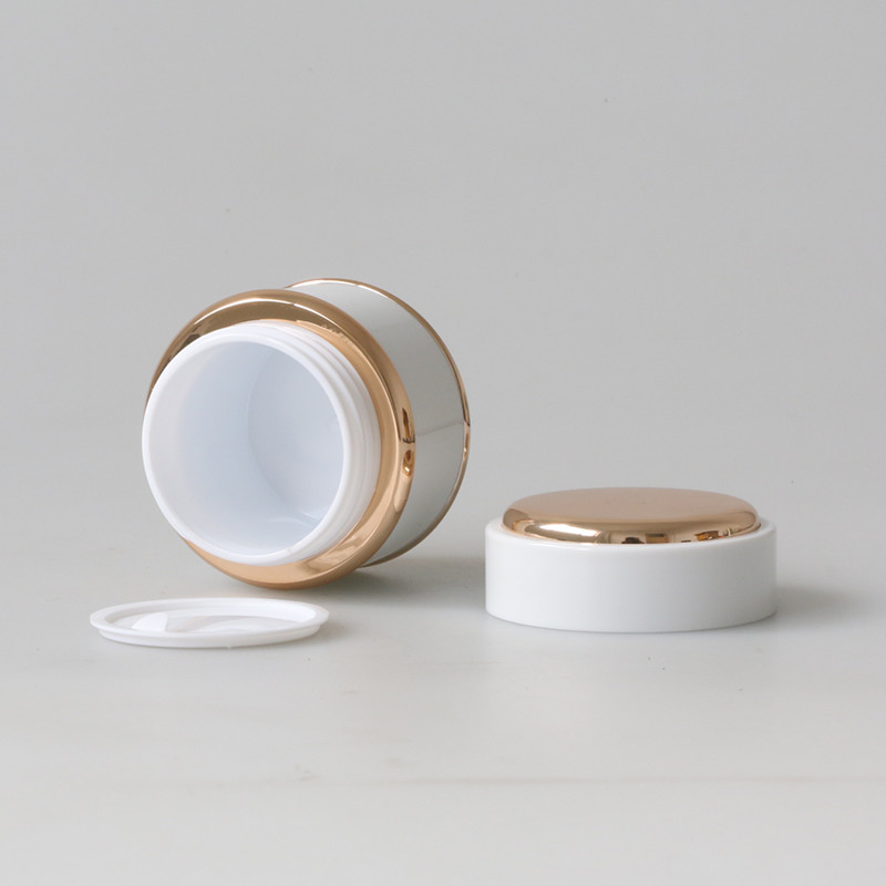 Customized Double Wall 15ml 30ml 50ml white PP Plastic Cosmetic Container and Packaging