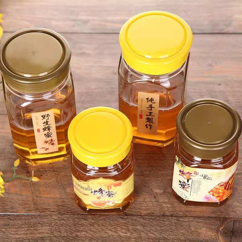 Customized EU Food Grade Square Honey Glass Jars in bulk
