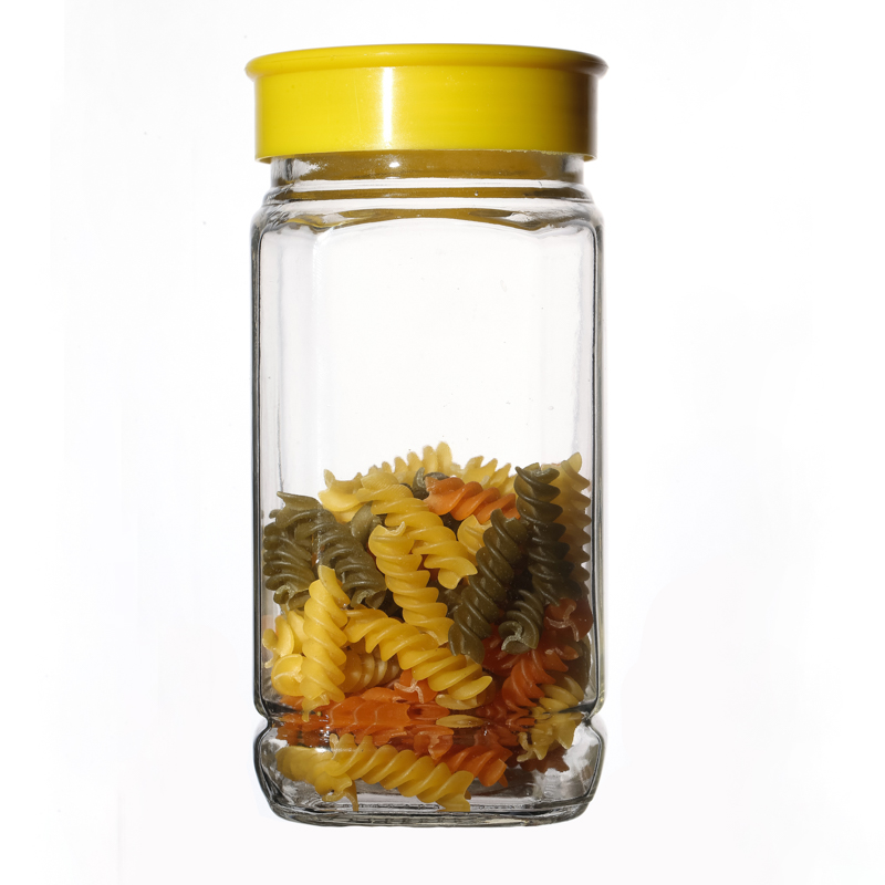 Customized EU Food Grade Square Honey Glass Jars in bulk