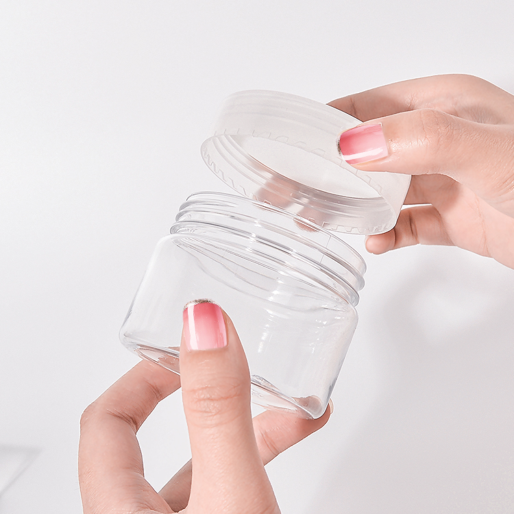 Customized Empty Cosmetic 100 200 250 300 400 500 Ml PET Plastic Jars Containers For Sale