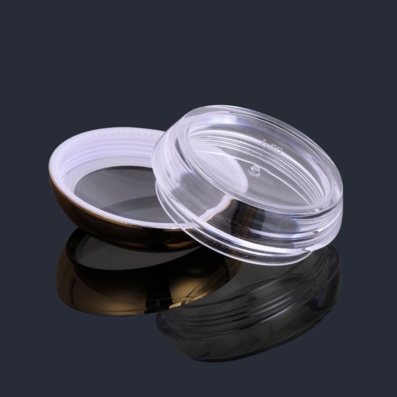 Customized Empty Round Capsule jars Acrylic plastik Cosmetic cream jars new food grade