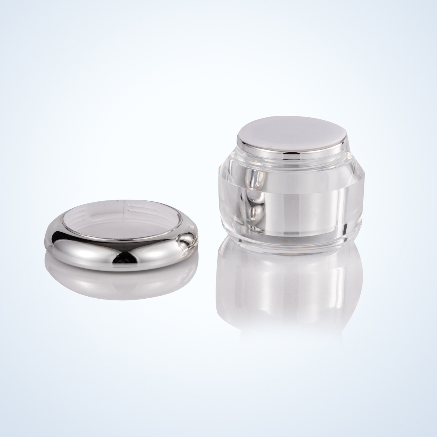 Customized Face Eye Cream Pot Wholesale Empty plastic Acrylic Cream jar with lid screw