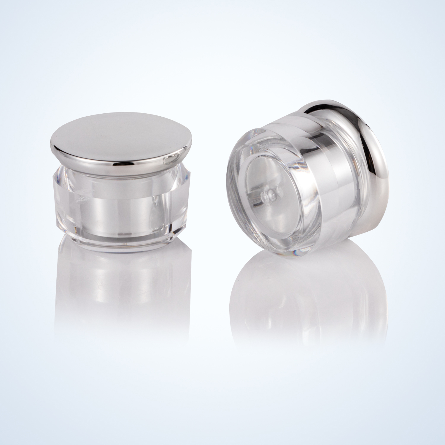 Customized Face Eye Cream Pot Wholesale Empty plastic Acrylic Cream jar with lid screw