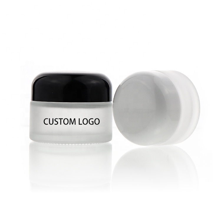 Customized Face Eye Glass Creame Jars 15g 20g 30g 50g Glass Clear Frosted Jar For Cream