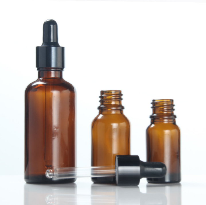Customized Factory Cosmetic Pharmaceutical Liquid 50ml Amber Dropper Brown Glass Bottle