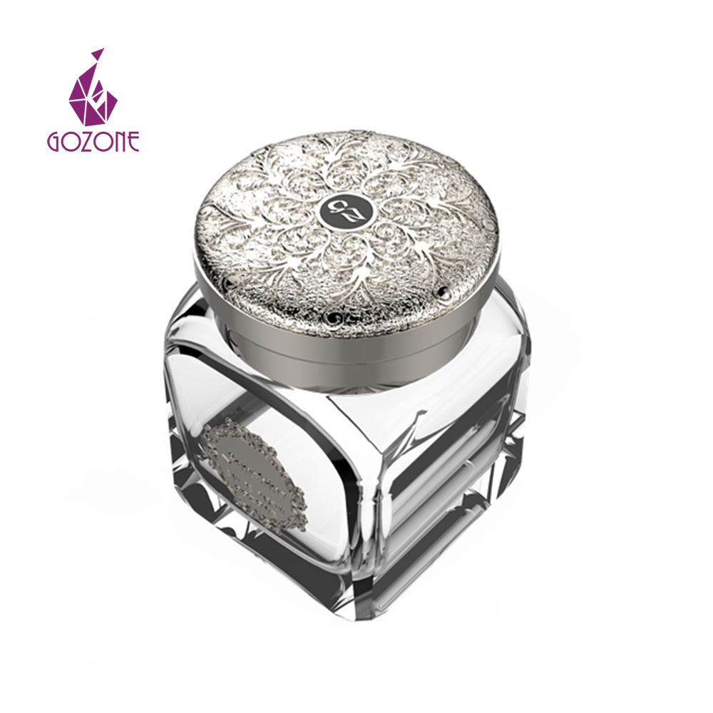 Customized Fancy Design Square Mini 5g Saffron Glass Jar