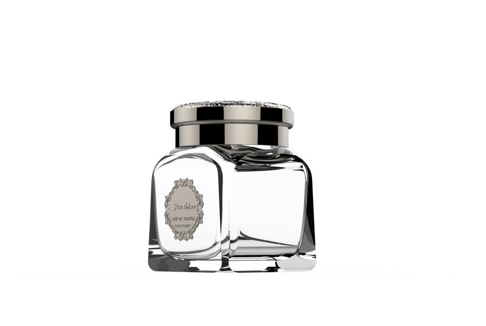 Customized Fancy Design Square Mini 5g Saffron Glass Jar