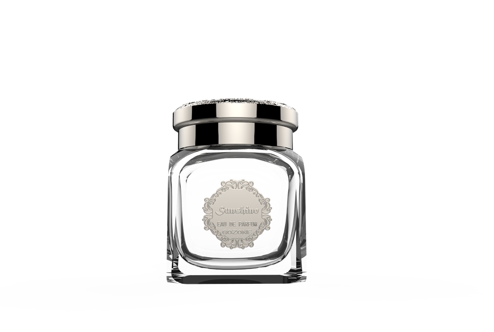 Customized Fancy Design Square Mini 5g Saffron Glass Jar