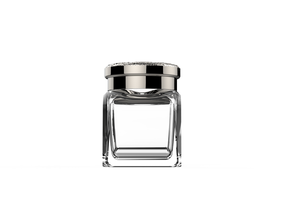 Customized Fancy Design Square Mini 5g Saffron Glass Jar