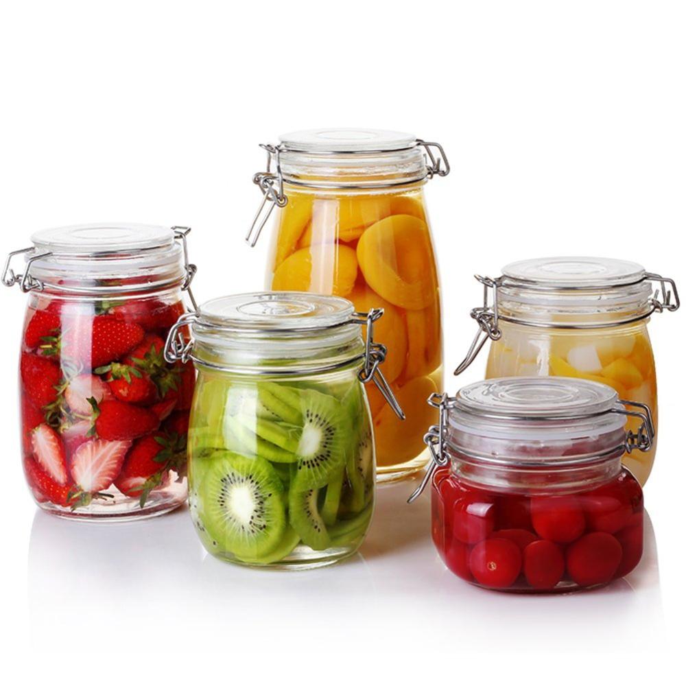 Customized Food container fruit packaging big glass food jar