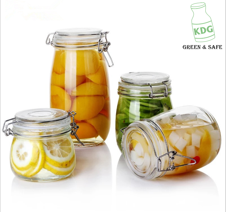 Customized Food container fruit packaging big glass food jar