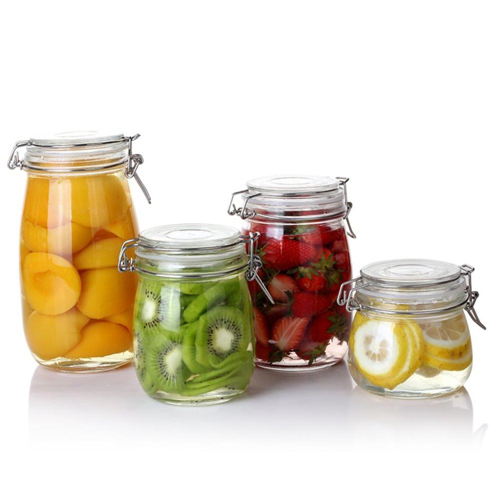 Customized Food container fruit packaging big glass food jar