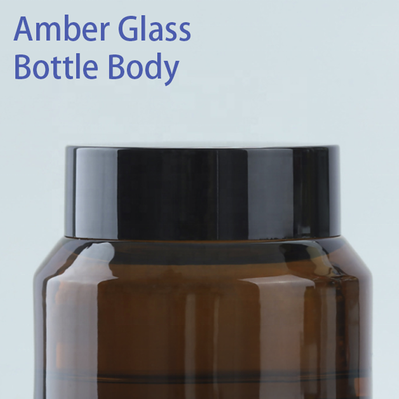 Customized Glass Jars and Containers Cosmetic Cream Jar Amber 15g 30g 50g Plastic Skin Care Cream
