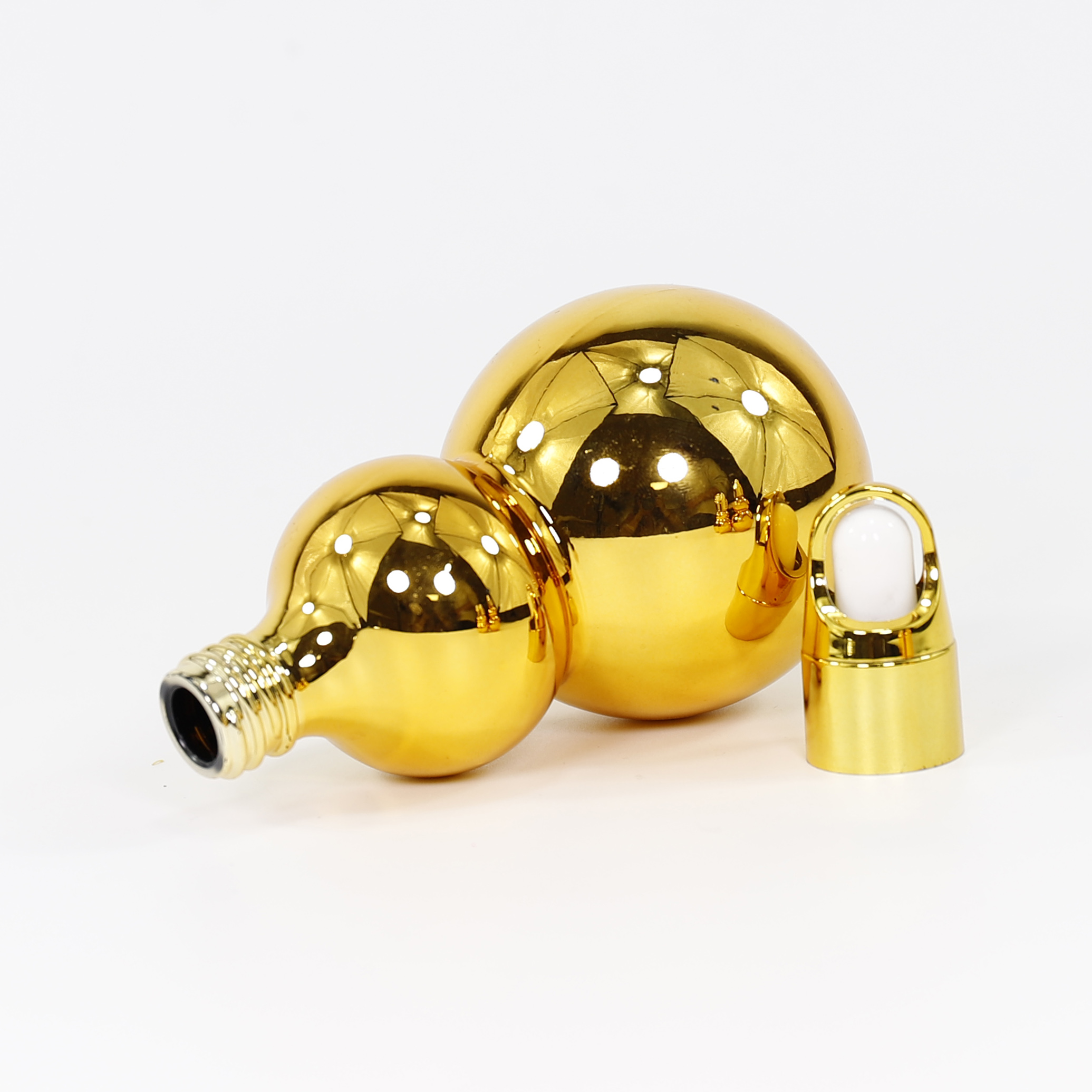 Customized Golden Luxury Empty Glass Essential Oil Bottle with Dropper