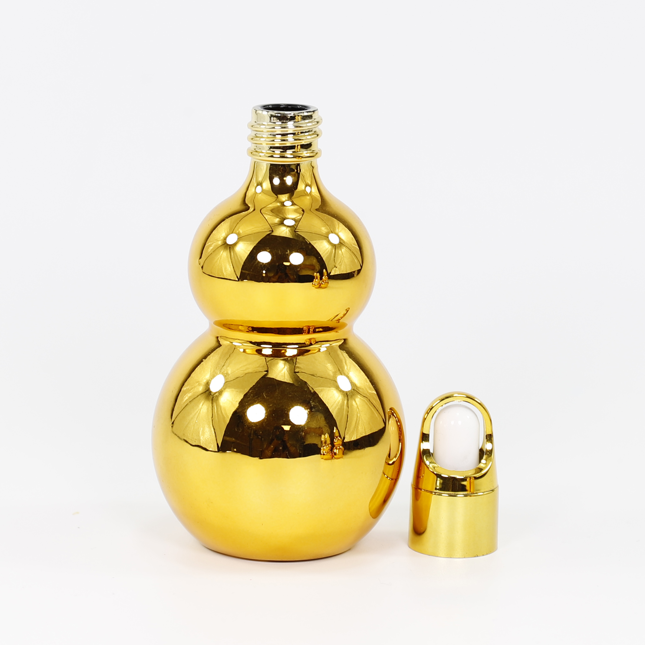 Customized Golden Luxury Empty Glass Essential Oil Bottle with Dropper