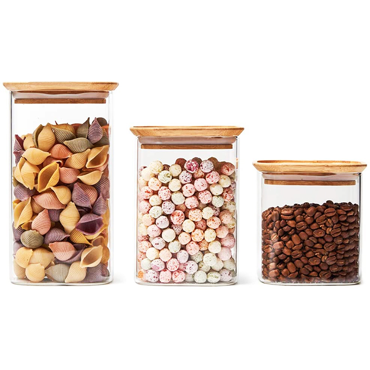 Customized Heat Resistant Round Glass Food Storage Containers With Metal Lid