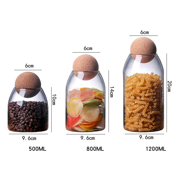 Customized High Borosilicate Glass Airtight Canister Glass Food Storage Jar