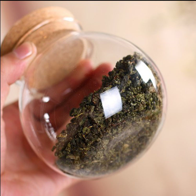 Customized High Borosilicate Glass Jars With Bamboo Lids/Cork Storage Tea Candy Pudding Cookie Spices