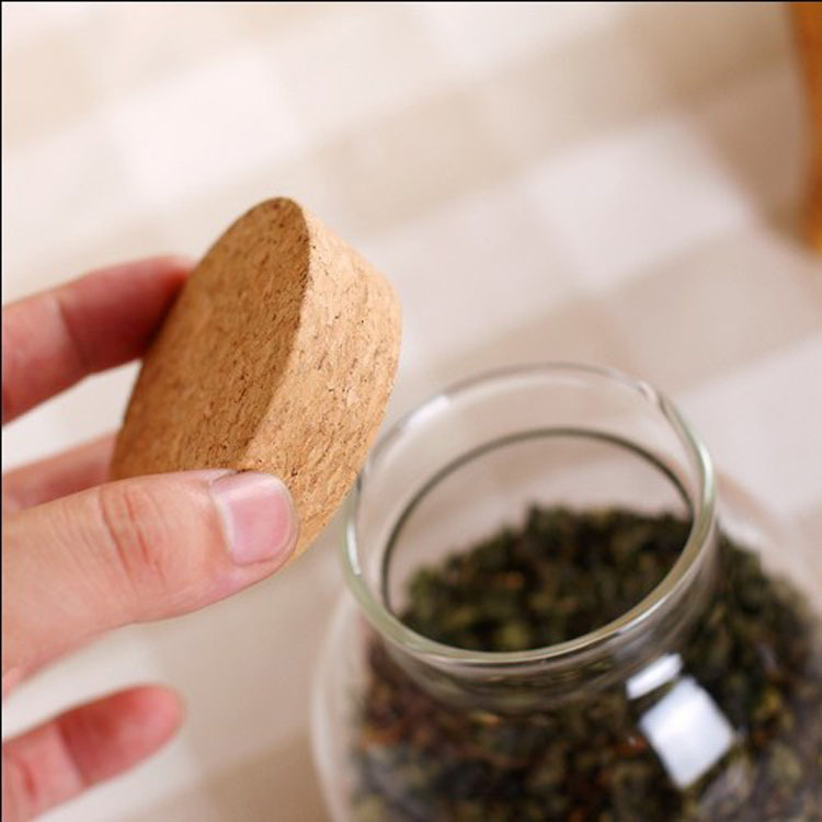 Customized High Borosilicate Glass Jars With Bamboo Lids/Cork Storage Tea Candy Pudding Cookie Spices