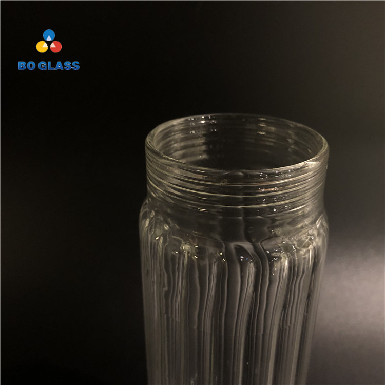 Customized High Borosilicate Packaging Tubes Beverage And Juice Glass Water Bottles With Screw Thread