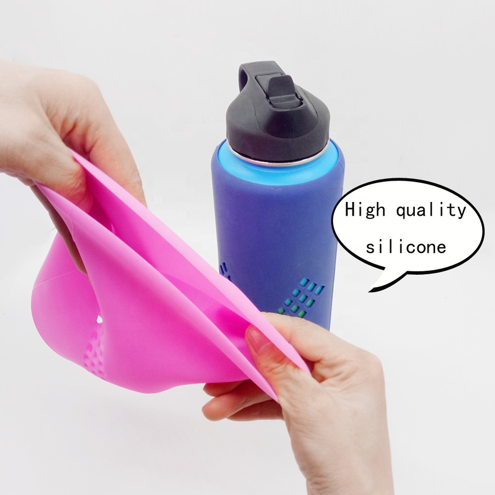 Customized High Quality Silicone Water Bottle Case,Bottle Protection Silicone Sleeve,Sport Compatible Water Bottle Shoe Cover