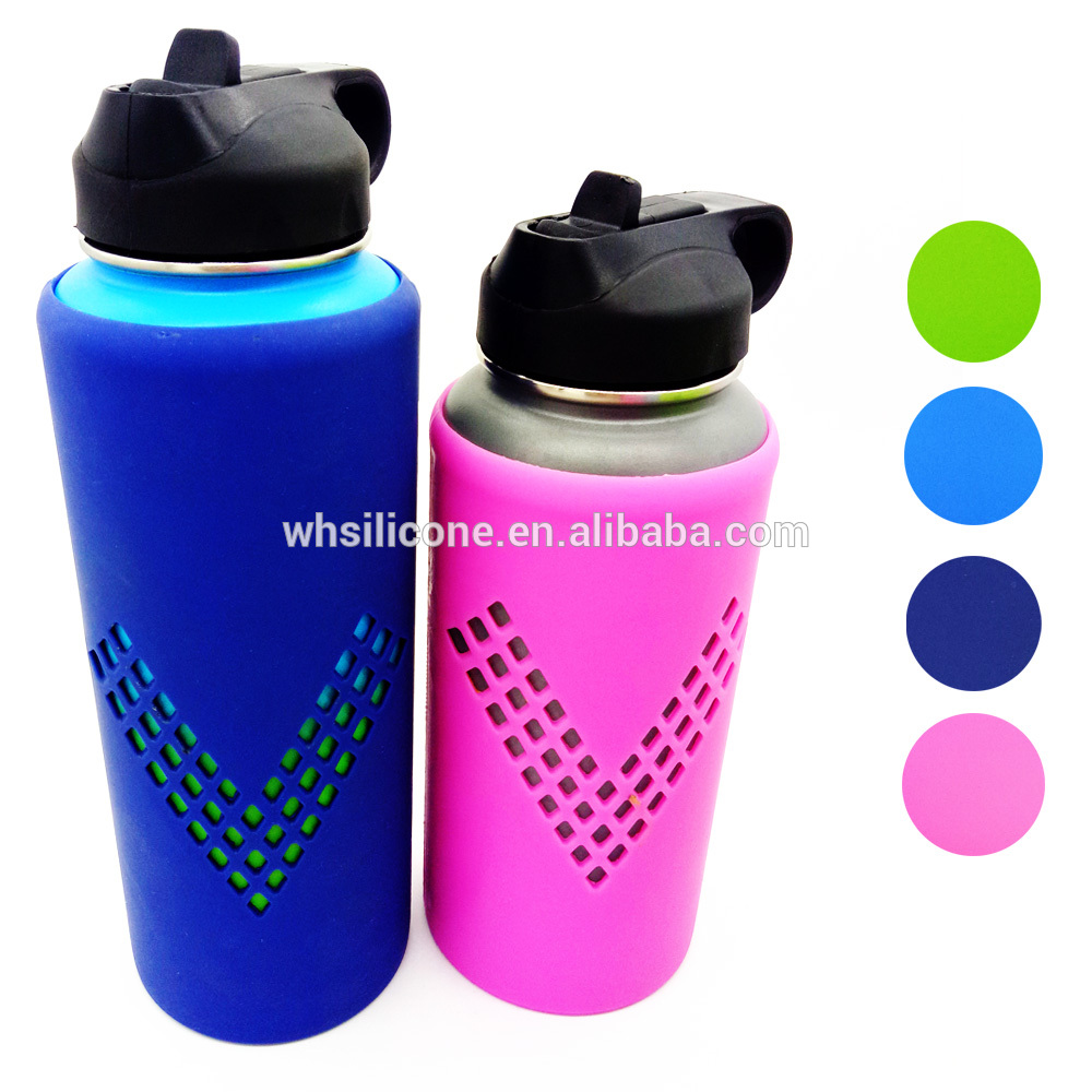 Customized High Quality Silicone Water Bottle Case,Bottle Protection Silicone Sleeve,Sport Compatible Water Bottle Shoe Cover