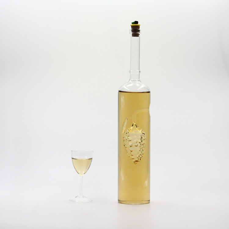 Customized Home Decorative Empty Art Wine Bottle With Grape Shaped Inside
