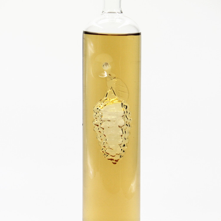 Customized Home Decorative Empty Art Wine Bottle With Grape Shaped Inside