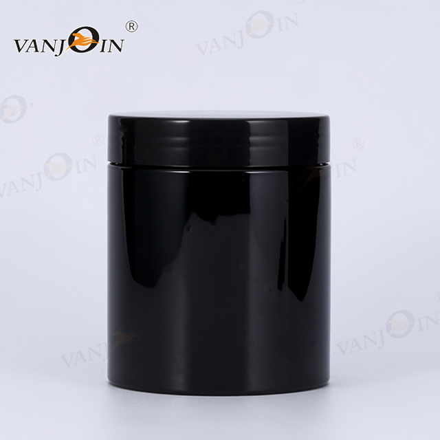 Customized Hot Stamping Logo Printing 100ml Brown Cosmetic 100g Plastic Jar for Bath Salts Packaging