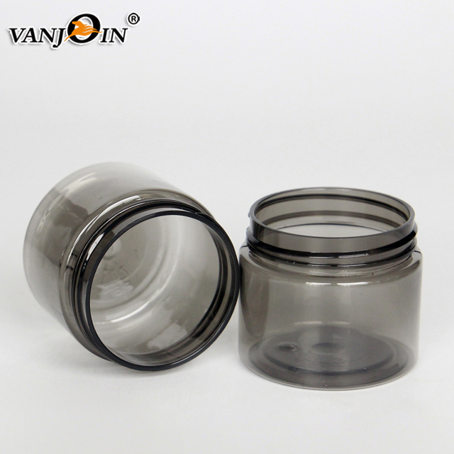 Customized Hot Stamping Logo Printing 100ml Brown Cosmetic 100g Plastic Jar for Bath Salts Packaging