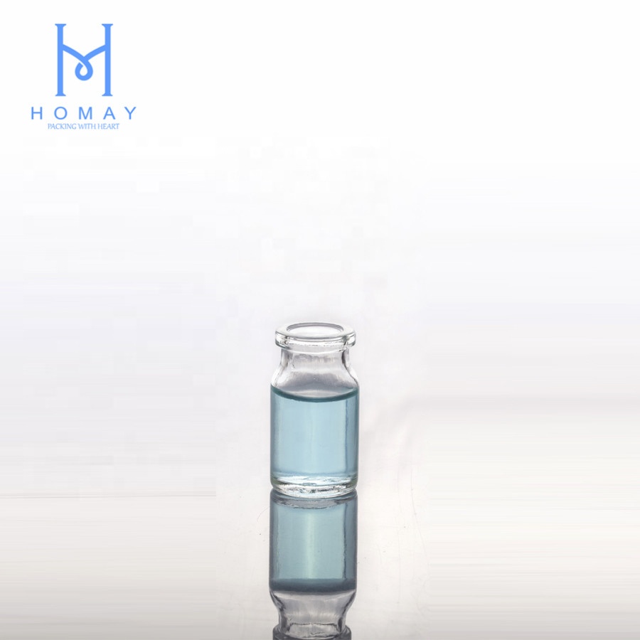 Customized ISO Molded 8ml Amber Clear Glass Bottle Type II Type III Injection Vials For Medicine
