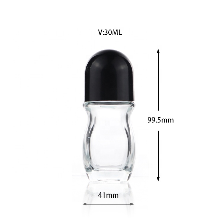 Customized In Stock 30 ml 50 ml Roll On Essential Oil Deodorant Glass Bottle