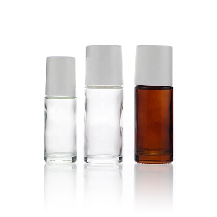 Customized In Stock 30 ml 50 ml Roll On Essential Oil Deodorant Glass Bottle