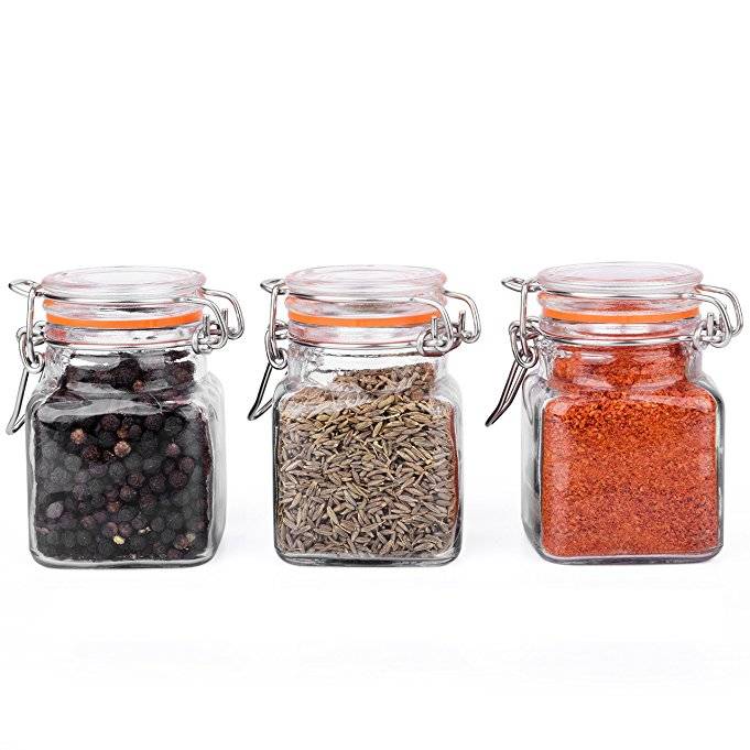 Customized Logo 12 pieces 3.5 oz Recycled Pet Kitchen Spice Bottles Jars