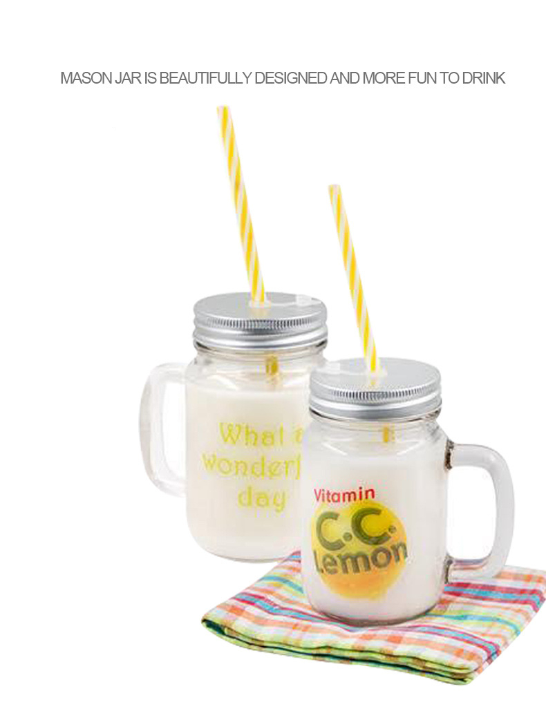 Customized Logo 600ml travel insulated mason jar lids glass portable sublimation wide mouth drink mason jar cups with logo