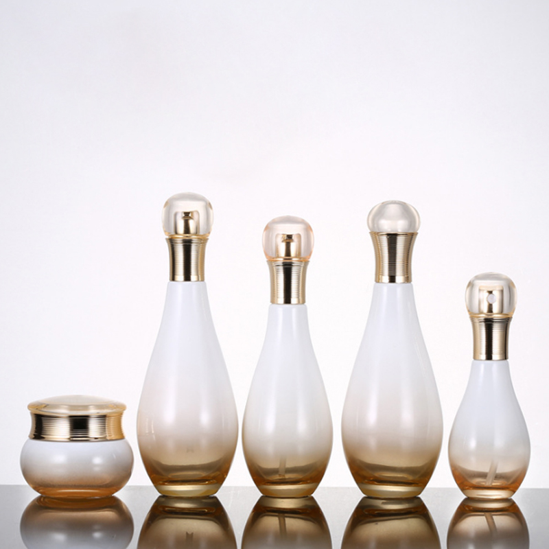 Customized Logo Luxury Cosmetic Glass Bottles Glass Lotion Bottle