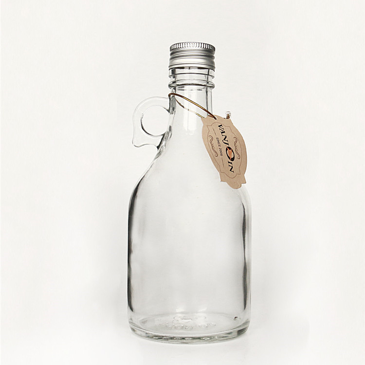 Customized Logo Printing 500ml 1L 2L 5LGlass Liquo Jug California Wine Glass Bottle With Metal Lid