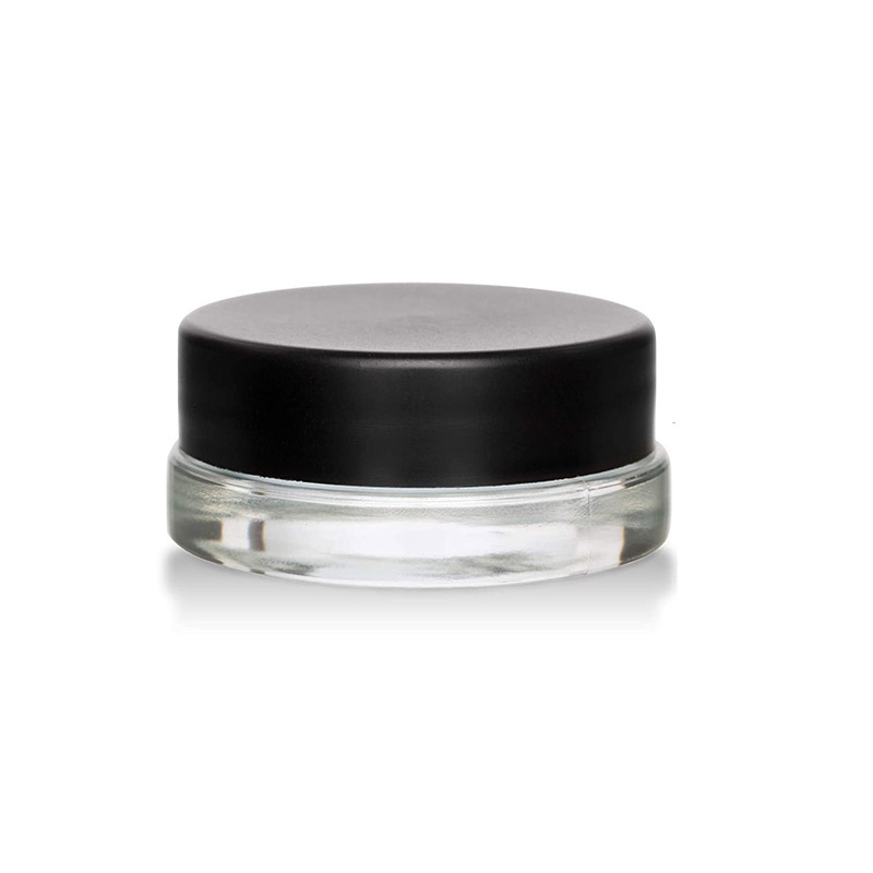 Customized Logo Printing 5ml Clear Concentrate Container With Black Or White Cap