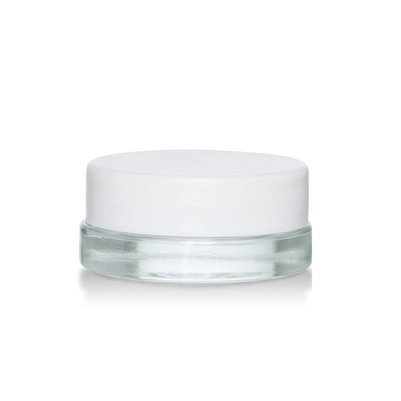Customized Logo Printing 5ml Clear Concentrate Container With Black Or White Cap