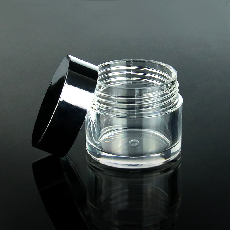 Customized Logo Silver mirror Plastic Acrylic Jar 30g  For Cosmetic Pigment Nail Powder Private Logo Pigment Container