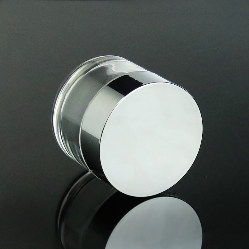 Customized Logo Silver mirror Plastic Acrylic Jar 30g For Cosmetic Pigment Nail Powder Private Logo Pigment Container
