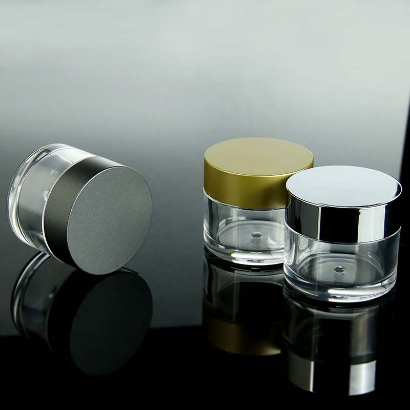 Customized Logo Silver mirror Plastic Acrylic Jar 30g For Cosmetic Pigment Nail Powder Private Logo Pigment Container