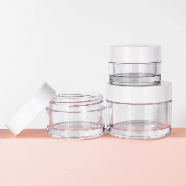Customized Luxury Empty 50ml 100ml 200ml 250ml Thick Wall Clear PETG Plastic Cosmetic Cream Jars