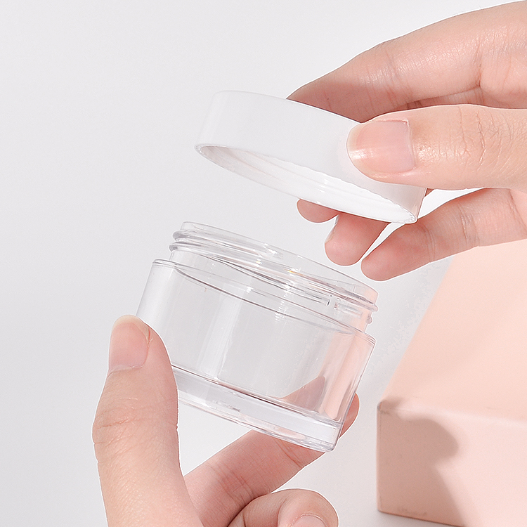 Customized Luxury Empty 50ml 100ml 200ml 250ml Thick Wall Clear PETG Plastic Cosmetic Cream Jars