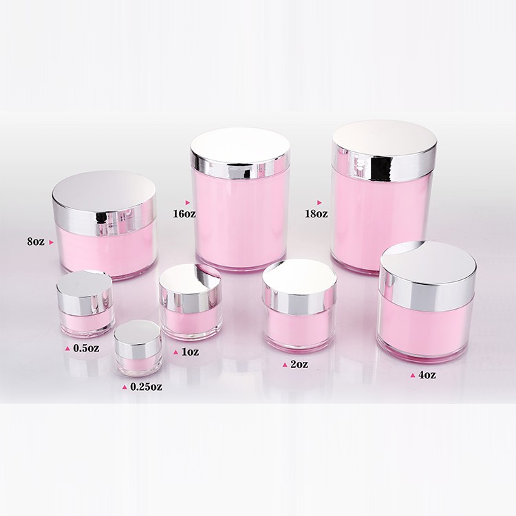 Customized Mold 1OZ 18Oz Transparent Powder Makeup Container For Nail Dip