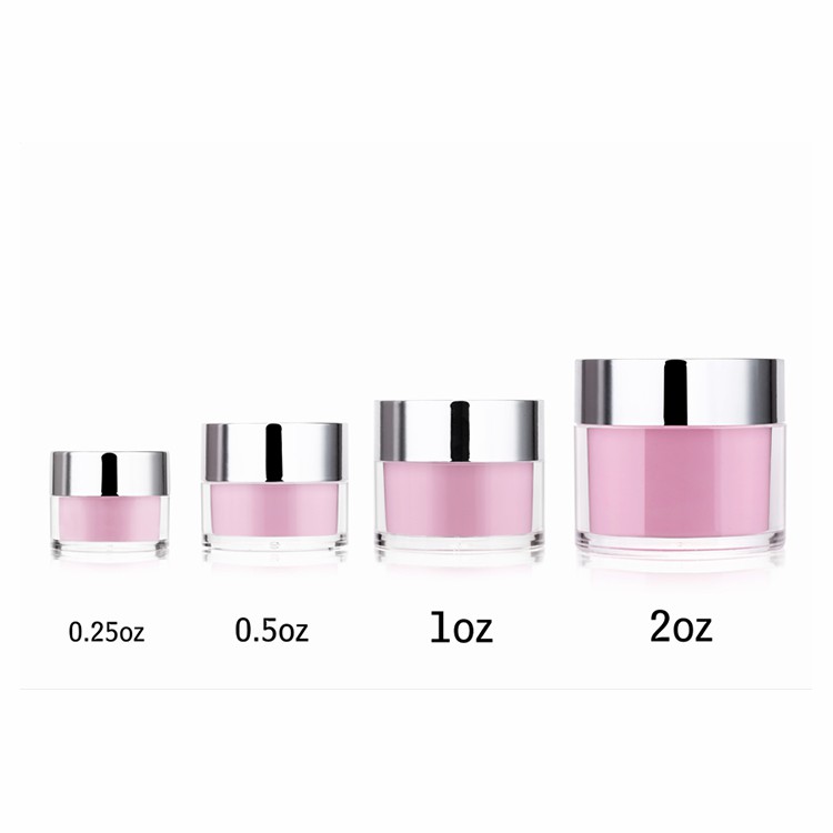Customized Mold 1OZ 18Oz Transparent Powder Makeup Container For Nail Dip