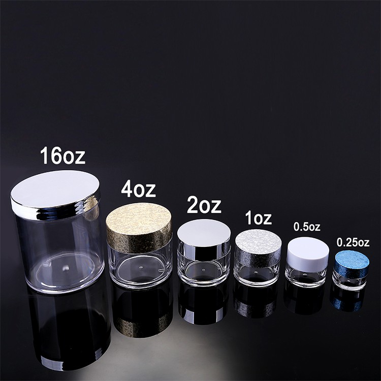 Customized Mold 1OZ 18Oz Transparent Powder Makeup Container For Nail Dip